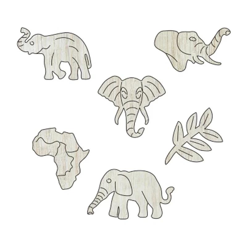 Areyougame.Com Wooden Set Elephant & Sprung 406 Pcs Puzzle