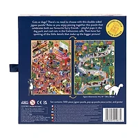 Professor Puzzle Cat Cafe & Dog Park Double-Sided  500 Pcs 500-pc. Puzzle