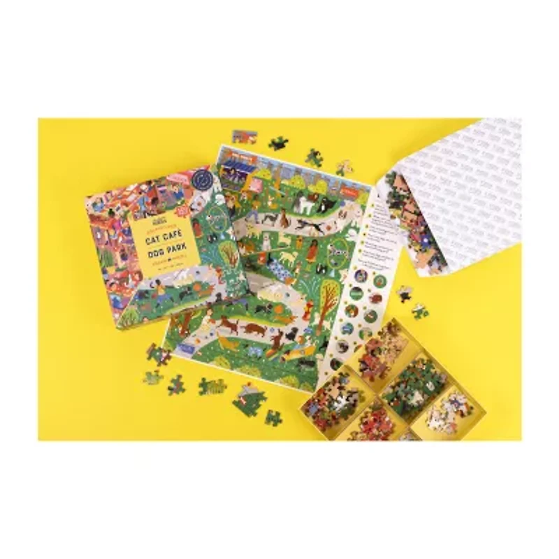 Professor Puzzle Cat Cafe & Dog Park Double-Sided  500 Pcs 500-pc. Puzzle