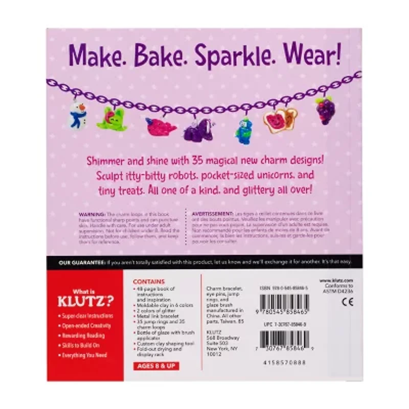 Klutz Make Glitter Clay Charms Jewelry Kit