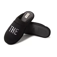 Dearfoams Mens Memory Foam Slip-On Slippers