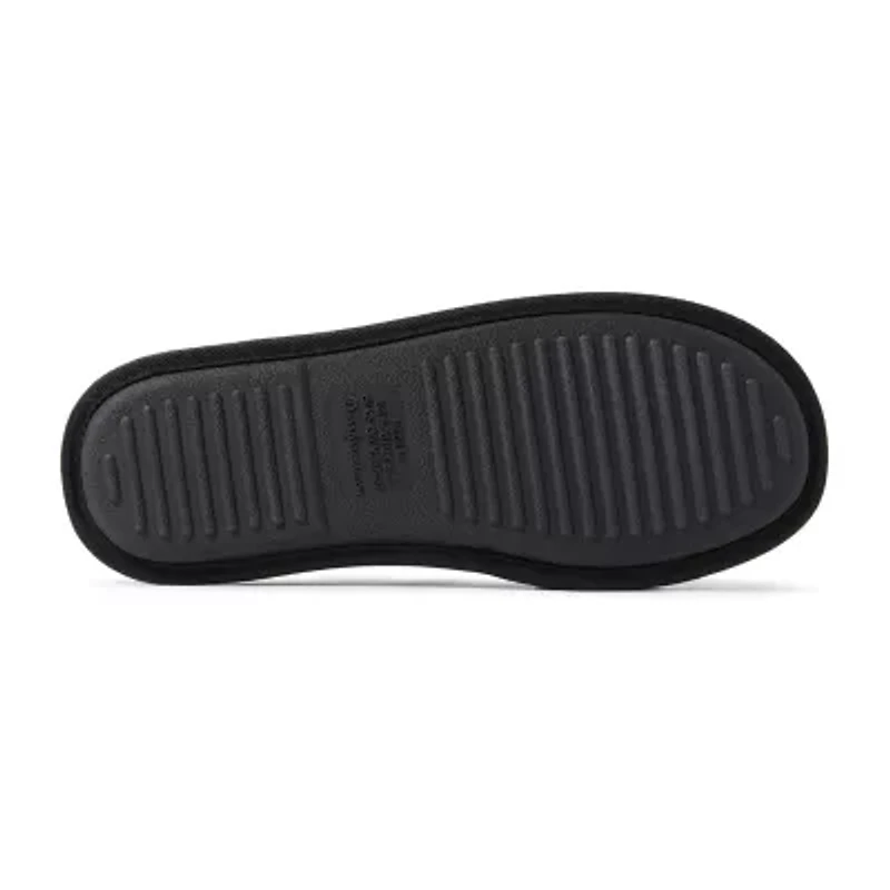Dearfoams Mens Memory Foam Slip-On Slippers