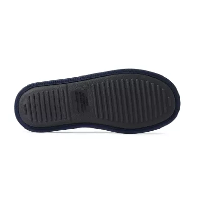 Dearfoams Mens Memory Foam Slip-On Slippers