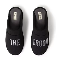 Dearfoams Mens Memory Foam Slip-On Slippers
