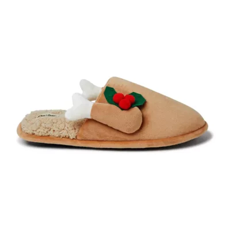Dearfoams Mens Memory Foam Slip-On Slippers