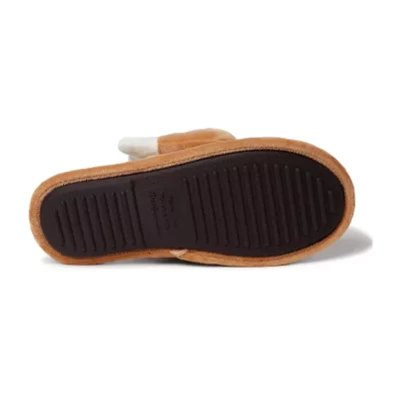 Dearfoams Mens Memory Foam Slip-On Slippers