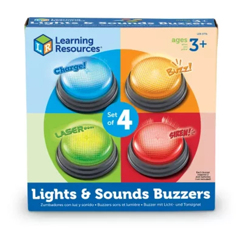 Learning Resources Lights N Sounds Answer Buzzers Set Of 4 Discovery Toy