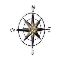 Cheungs Large Elegant Décor Compass Metal Wall Art