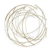 Cheungs Gold Abstract Round Metal Wall Art