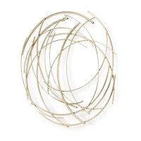 Cheungs Gold Abstract Round Metal Wall Art