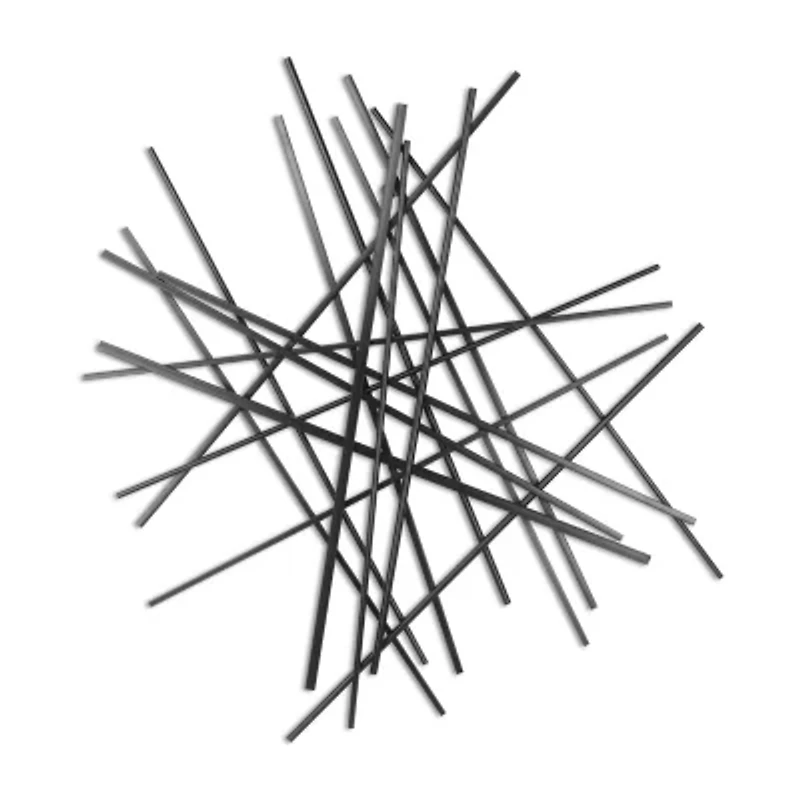 Cheungs Avalon Black Large Abstract Metal Wall Art
