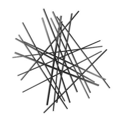 Cheungs Avalon Black Large Abstract Metal Wall Art