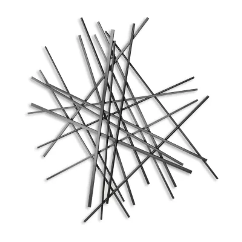 Cheungs Avalon Black Large Abstract Metal Wall Art