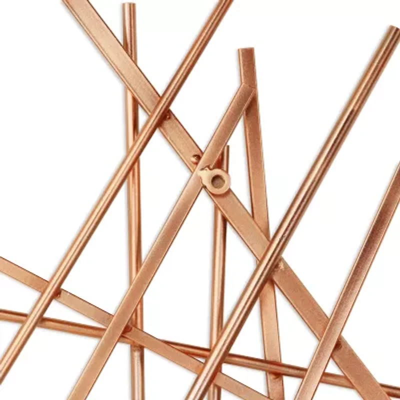 Cheungs Avalon Rose Gold Abstract Metal Wall Art