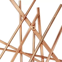 Cheungs Avalon Rose Gold Abstract Metal Wall Art