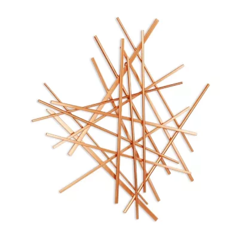 Cheungs Avalon Rose Gold Abstract Metal Wall Art