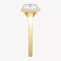(H-I / Si1-Si2) Womens 1 CT. T.W. Lab Grown White Diamond 10K Gold Oval Halo Engagement Ring