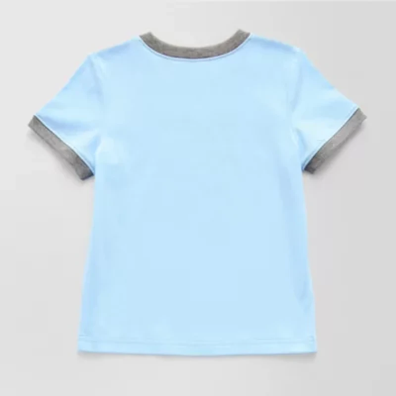 Okie Dokie Toddler & Little Boys Crew Neck Short Sleeve Graphic T-Shirt
