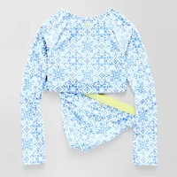 Roxy Big Girls Fresco Tile Cropped Rash Guard Set