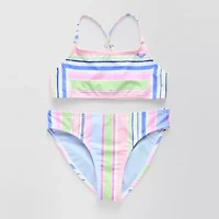 Roxy Big Girls Salty Stripe Bikini Set