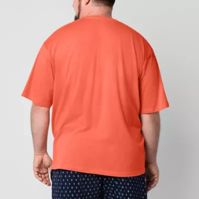 Stafford Mens Crew Neck Short Sleeve Big and Tall Pajama Top