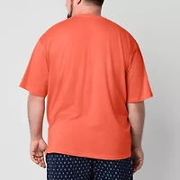 Stafford Mens Crew Neck Short Sleeve Big and Tall Pajama Top