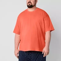 Stafford Mens Crew Neck Short Sleeve Big and Tall Pajama Top