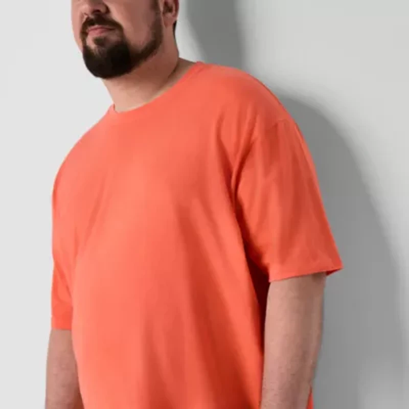 Stafford Mens Crew Neck Short Sleeve Big and Tall Pajama Top