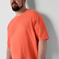 Stafford Mens Crew Neck Short Sleeve Big and Tall Pajama Top