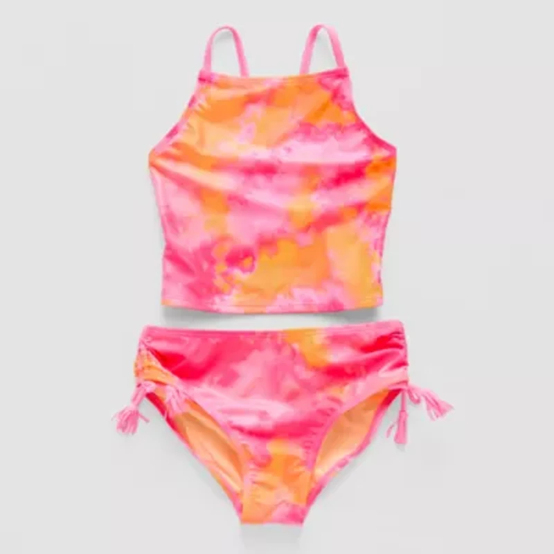 Thereabouts Little & Big Kid Girls Tie Dye 2-pc. Tankini Set