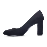 CL by Laundry Lofty Womens Round Closed Toe Block Heel Pumps