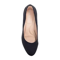CL by Laundry Lofty Womens Round Closed Toe Block Heel Pumps