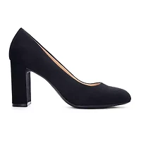CL by Laundry Lofty Womens Round Closed Toe Block Heel Pumps
