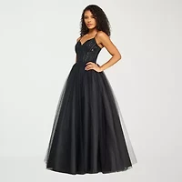 B. Smart Womens Juniors Sleeveless Sequin Ball Gown