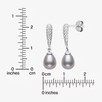 Limited Quantities! Womens Gray Cultured Freshwater Pearl Sterling Silver Drop Earrings