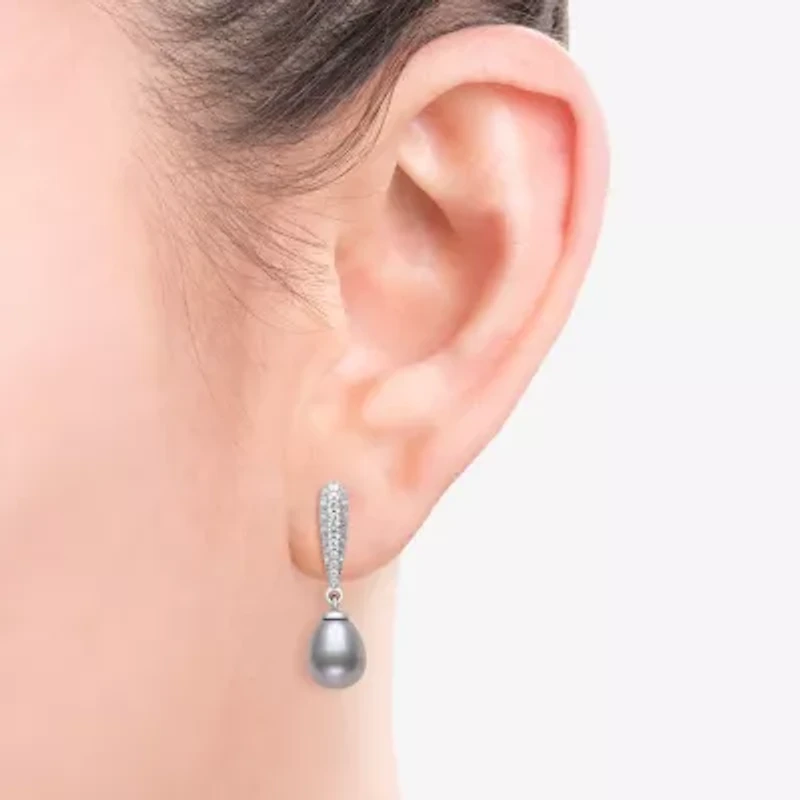 Limited Quantities! Womens Gray Cultured Freshwater Pearl Sterling Silver Drop Earrings