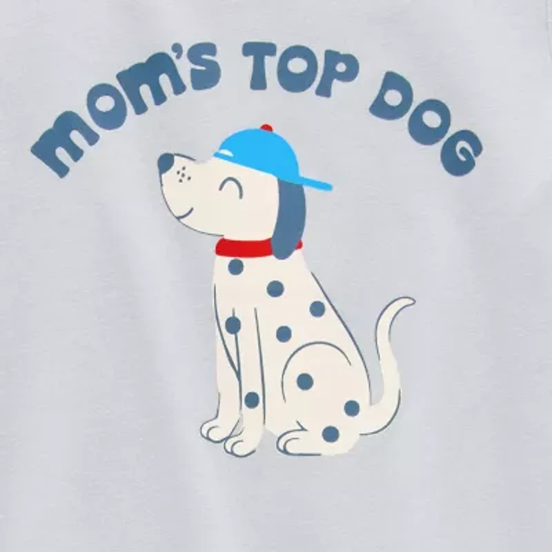 Okie Dokie Baby Boys Round Neck Short Sleeve Regular Fit Graphic T-Shirt