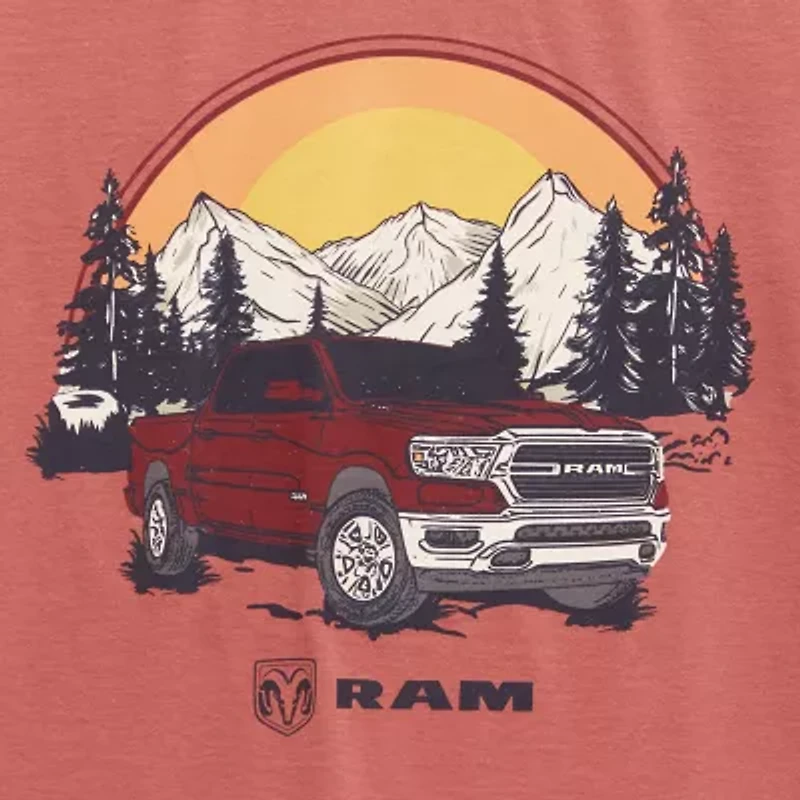 Hollywood Dodge Ram Big Kid Boys Crew Neck Short Sleeve Regular Fit Graphic T-Shirt