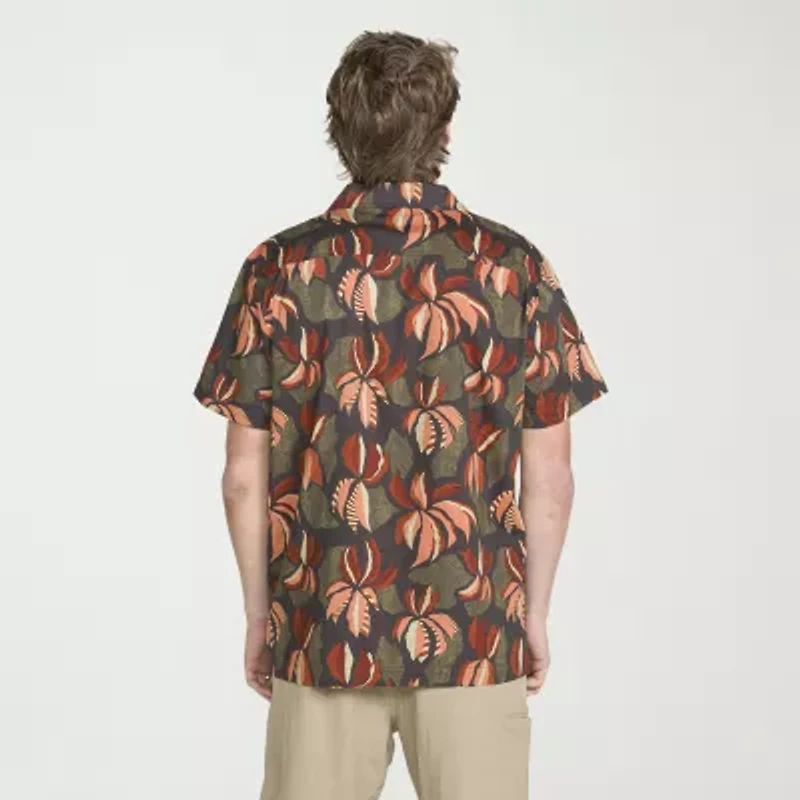 VOLCOM Mens Short Sleeve Regular Fit Button-Down Shirt