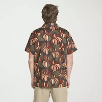 VOLCOM Mens Short Sleeve Regular Fit Button-Down Shirt