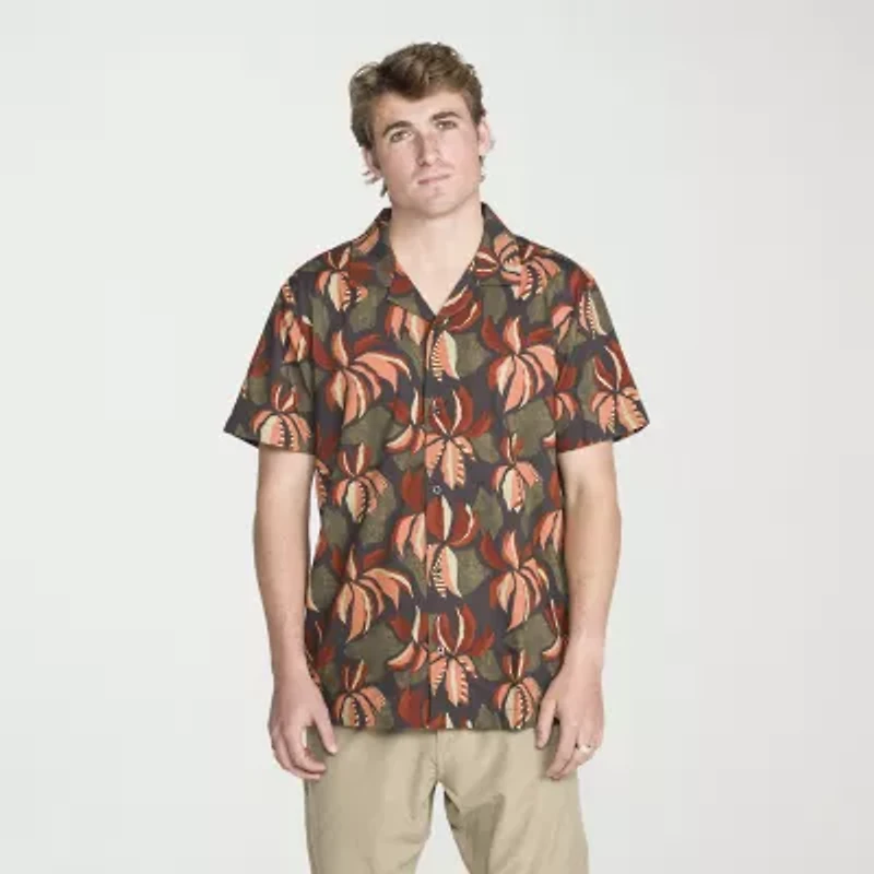 VOLCOM Mens Short Sleeve Regular Fit Button-Down Shirt