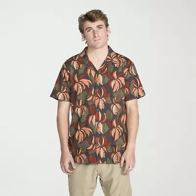 VOLCOM Mens Short Sleeve Regular Fit Button-Down Shirt
