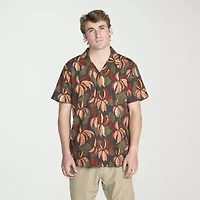 VOLCOM Mens Short Sleeve Regular Fit Button-Down Shirt