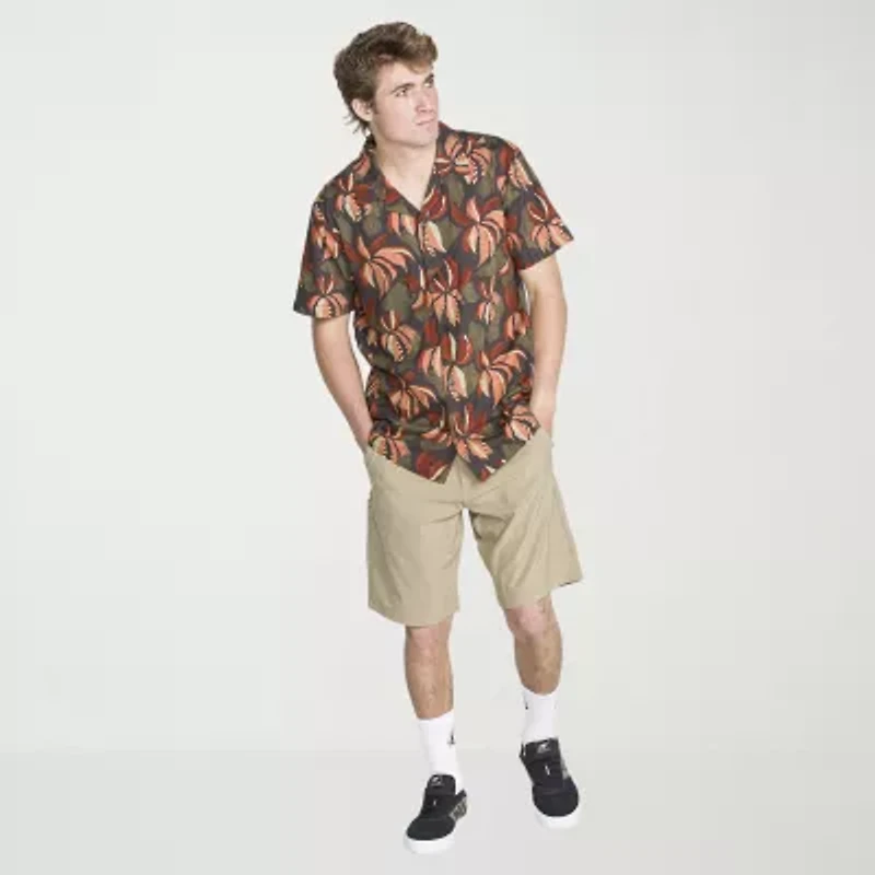 VOLCOM Mens Short Sleeve Regular Fit Button-Down Shirt