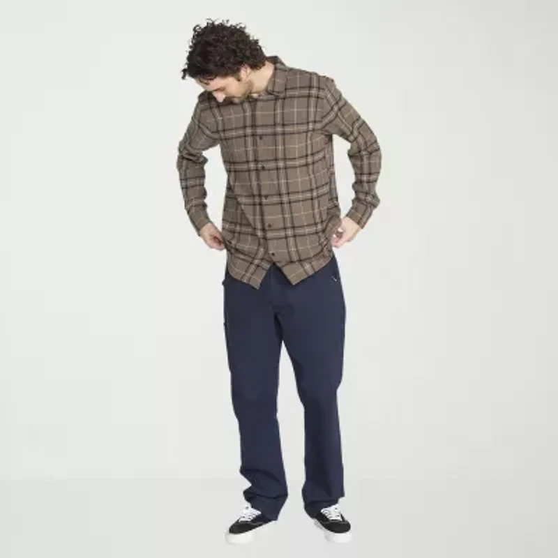 VOLCOM Mens Long Sleeve Regular Fit Flannel Shirt