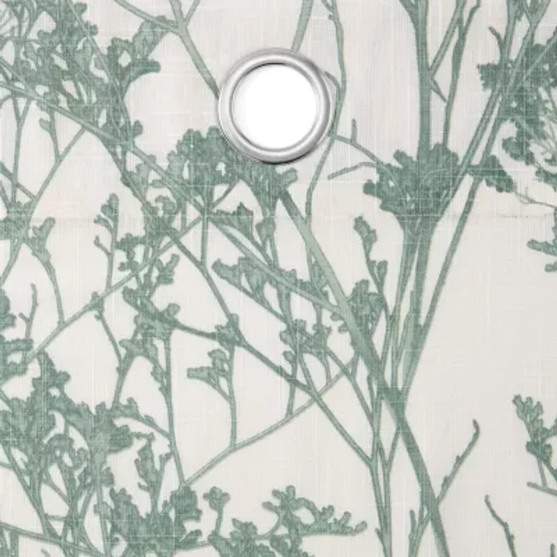 Fieldcrest Arden Botanical Grommet Top Sheer Single Curtain Panel