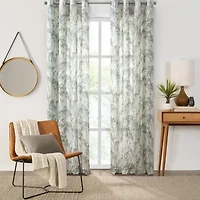 Fieldcrest Arden Botanical Grommet Top Sheer Single Curtain Panel