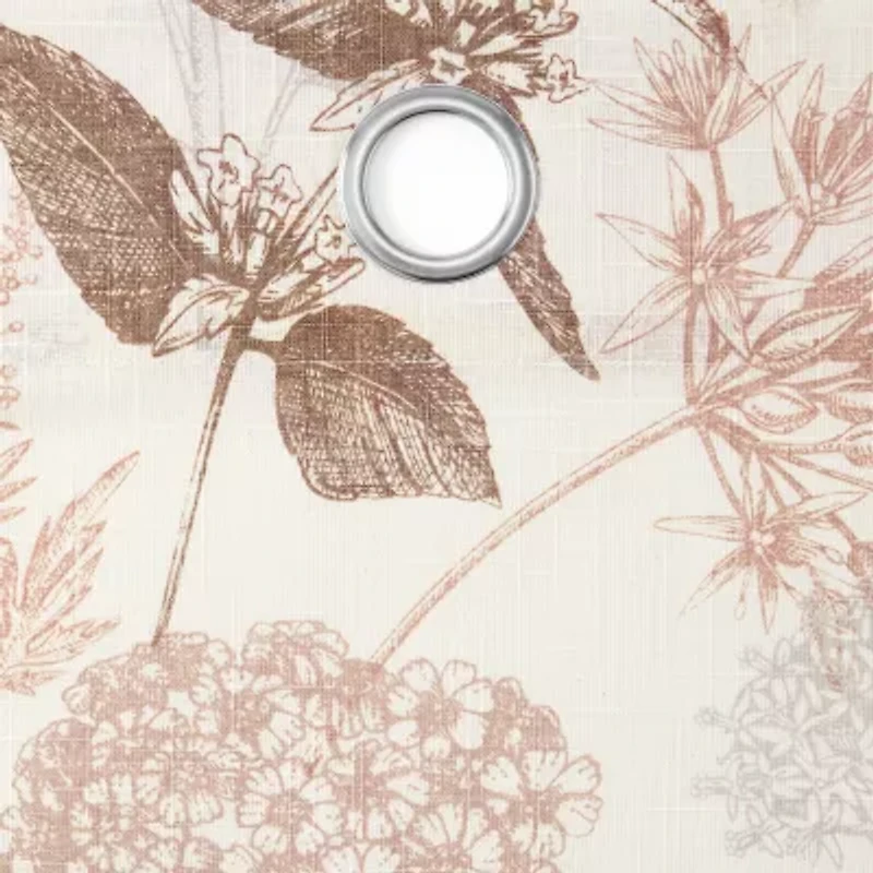 Fieldcrest Arden Garden Grommet Top Sheer Single Curtain Panel