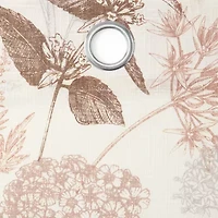 Fieldcrest Arden Garden Grommet Top Sheer Single Curtain Panel