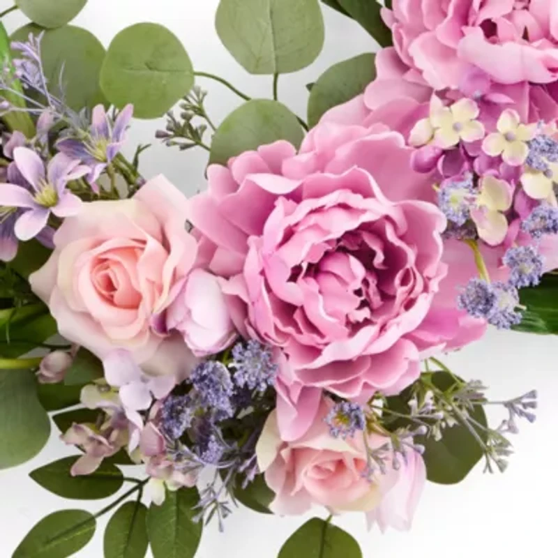 Linden Street Tulip And Lilac Wreath